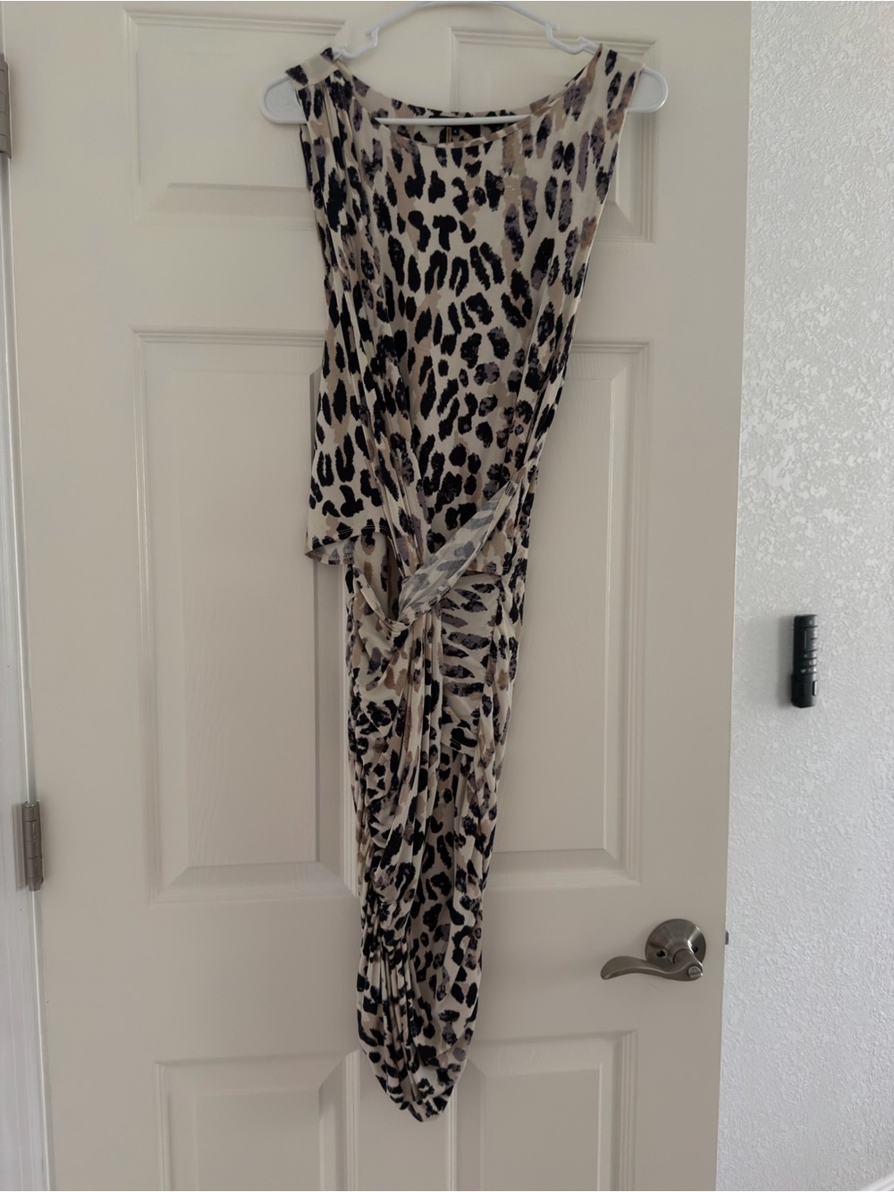 Tart Beige and Black Leopard Print Sleeveless Top